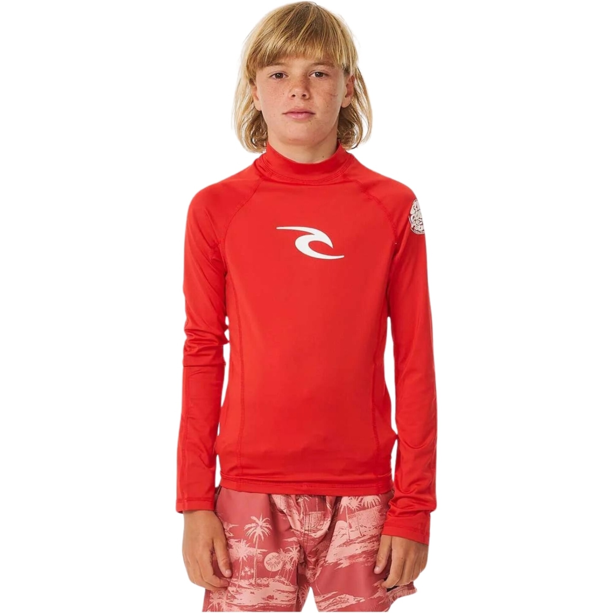 2024 Rip Curl Boys Mystic Waves UPF Short Sleeve Rash Vest TNPTRV - Blue Yonder | Watersports Outlet